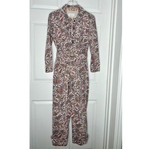 Anthropologie Paisley 70’s Look Jumpsuit Sz XS Petite